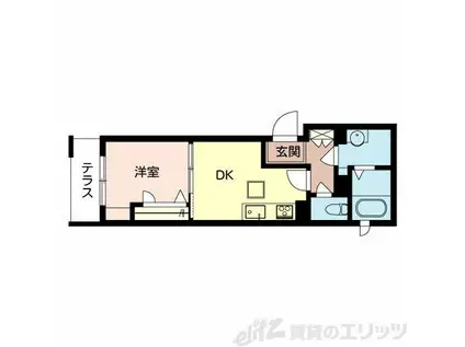 シャーメゾン敦(1DK/1階)の間取り写真