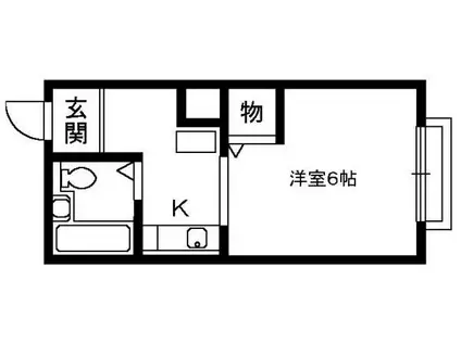 メゾンド・フォーレ(1K/1階)の間取り写真