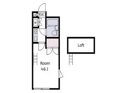 LIV SHALON(1K/3階)の間取り写真