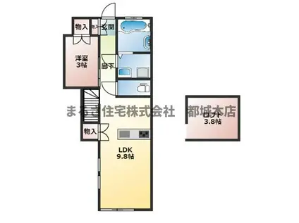 CUORE KANADA(1SLDK/1階)の間取り写真