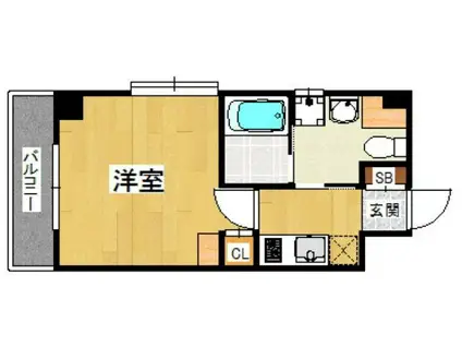 ベネフィス白金(1K/6階)の間取り写真