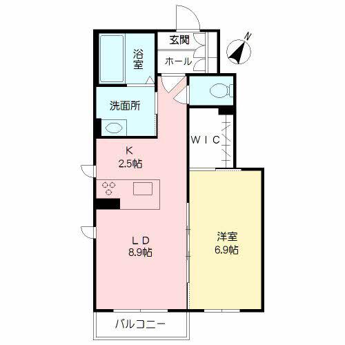 メゾンリバレイン(1LDK/1階)の間取り写真