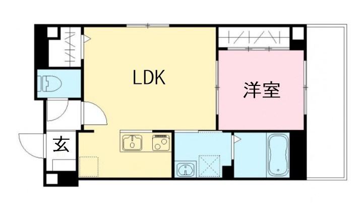 サンシエ神戸元町(1LDK/3階)の間取り写真