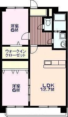 フォレストハイム光の森(2LDK/2階)の間取り写真