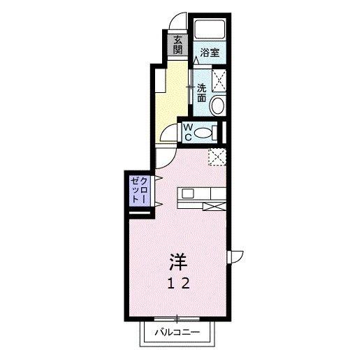 ファーティー(ワンルーム/1階)の間取り写真