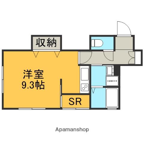 アスティオン(1K/1階)の間取り写真
