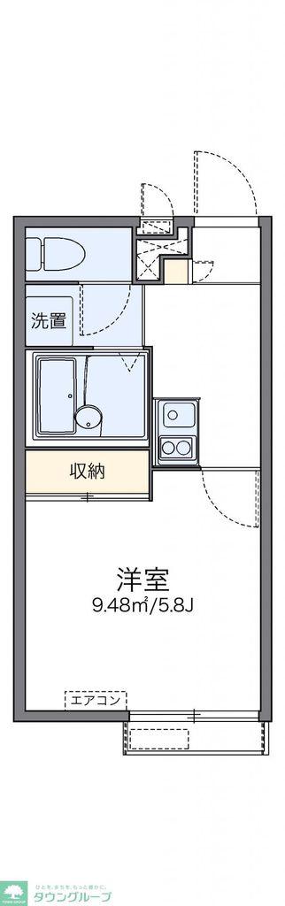 レオパレスビボ(1K/2階)の間取り写真