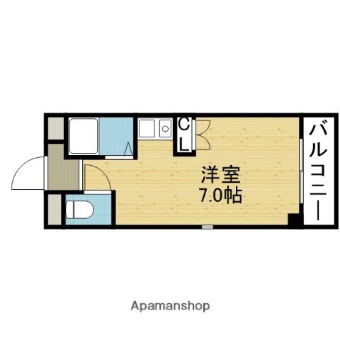 メゾン新今里(ワンルーム/6階)の間取り写真