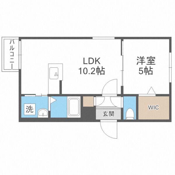 R・CLEMENT(1LDK/4階)の間取り写真