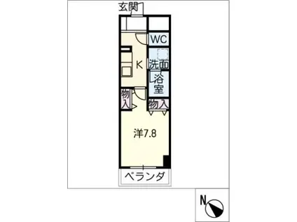 MELIV栄生(1K/5階)の間取り写真