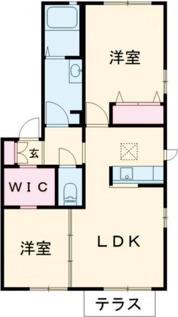 ちどり館(2LDK/1階)の間取り写真