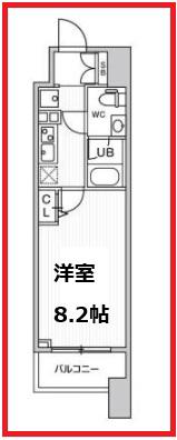 オルタナ亀戸(1K/3階)の間取り写真