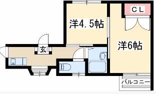 JIRO淡路(2K/5階)の間取り写真