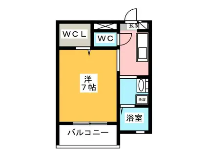 エル・テッラ(1K/1階)の間取り写真