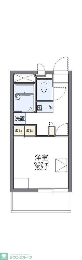 レオパレスサンボーン(1K/1階)の間取り写真