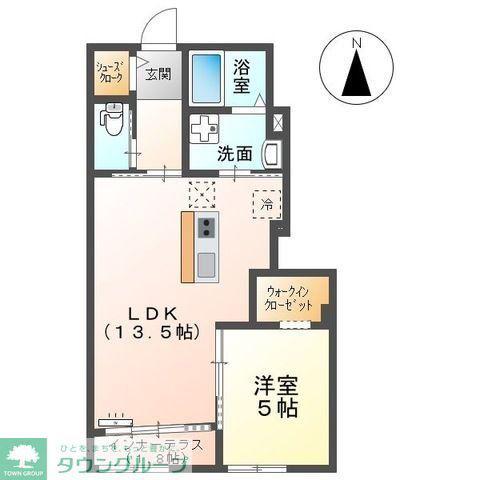 タスカータソルテII(1LDK/1階)の間取り写真