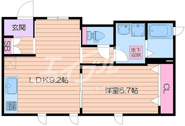 シーズンステージふるいち(1LDK/1階)の間取り写真