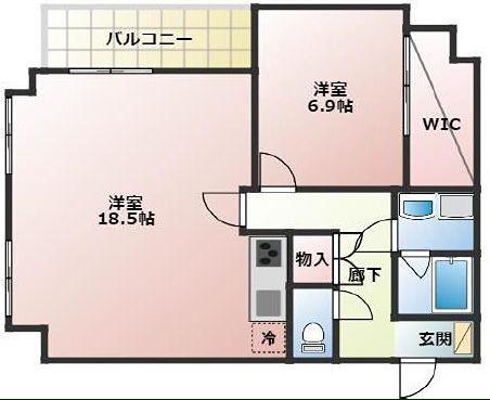 アズ三宿レジデンス(1LDK/3階)の間取り写真