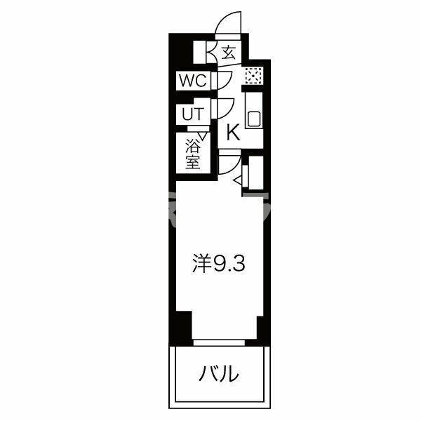 プレサンス神戸セレスティア(1K/8階)の間取り写真