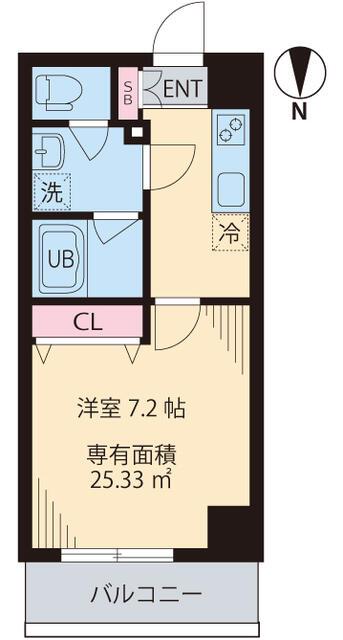COURT TAKETOKUIII(1K/4階)の間取り写真
