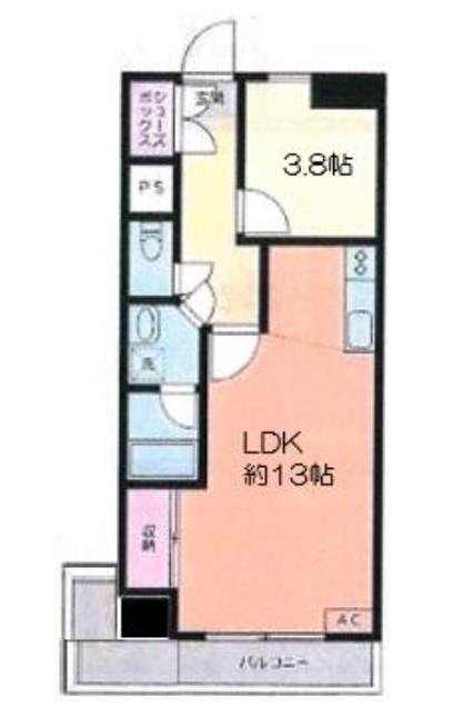 モンテベルデ横浜(1LDK/7階)の間取り写真