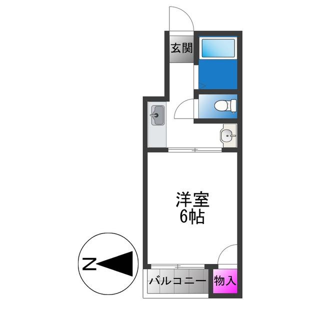 メゾンモア(1K/2階)の間取り写真