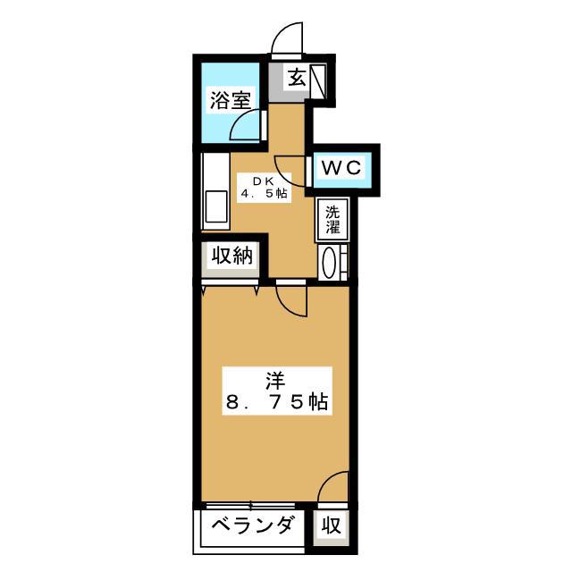 第2コーポシモダ(1K/3階)の間取り写真
