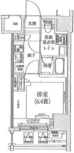アイルYOKOHAMA関内(1K/8階)の間取り写真