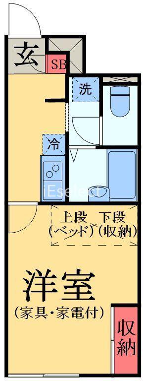 LP OKEYA(1K/1階)の間取り写真