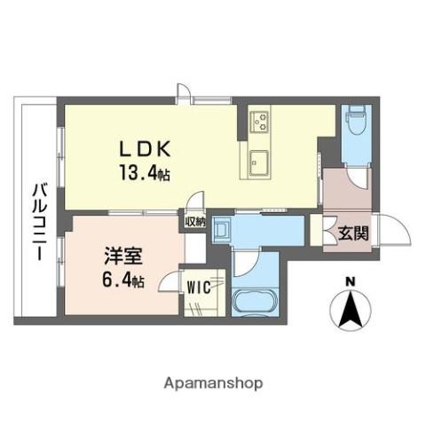 モンルミエール(1LDK/4階)の間取り写真