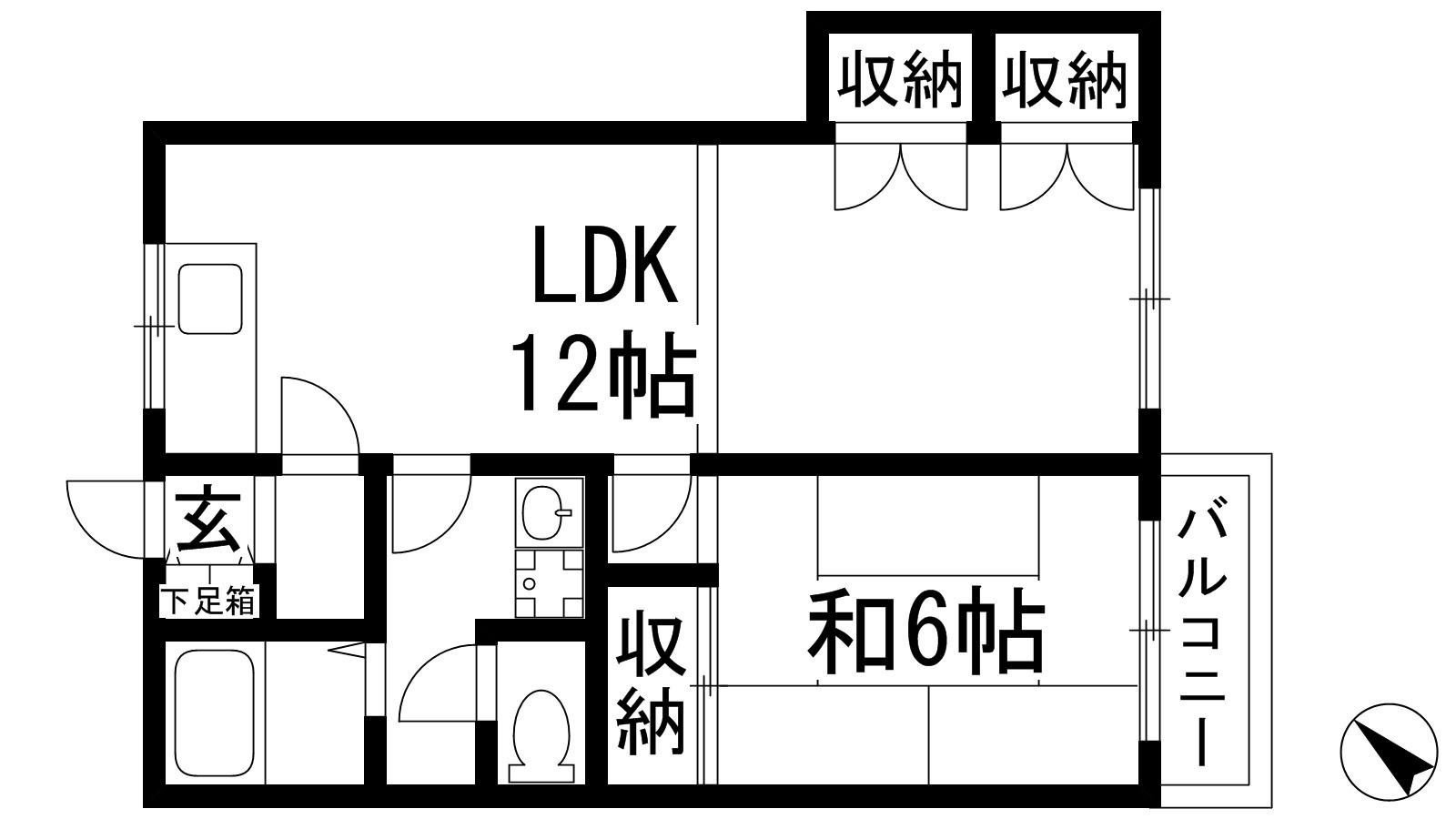 逆瀬川ハウス(1LDK/2階)の間取り写真