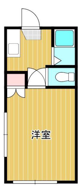 コーポSUGIYAMA(1K/1階)の間取り写真