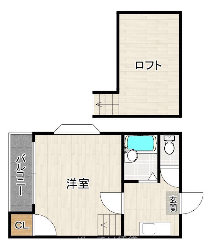 コンフォート21(1K/2階)の間取り写真