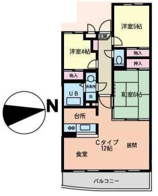 アーバンプレイス橋本(3LDK/2階)の間取り写真