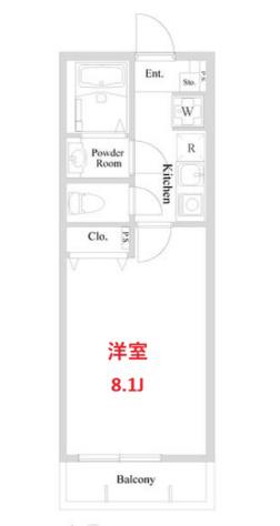 ブランミュール馬込III(1K/3階)の間取り写真