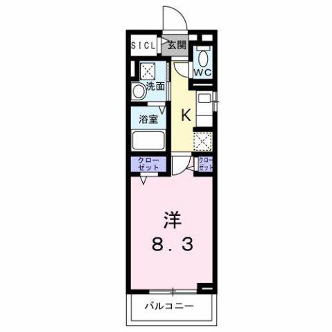 コンテ池田(1K/2階)の間取り写真