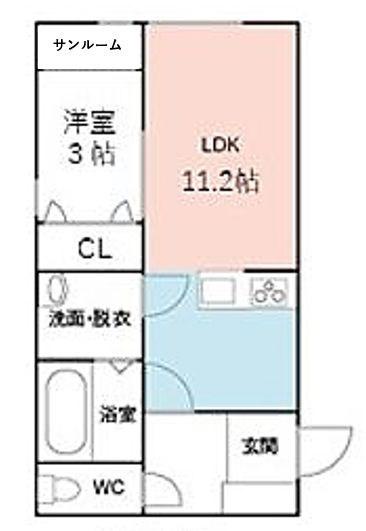 LE PARCO(1LDK/1階)の間取り写真