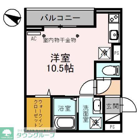 ソレイユ ラ コリーヌ東川口(ワンルーム/3階)の間取り写真