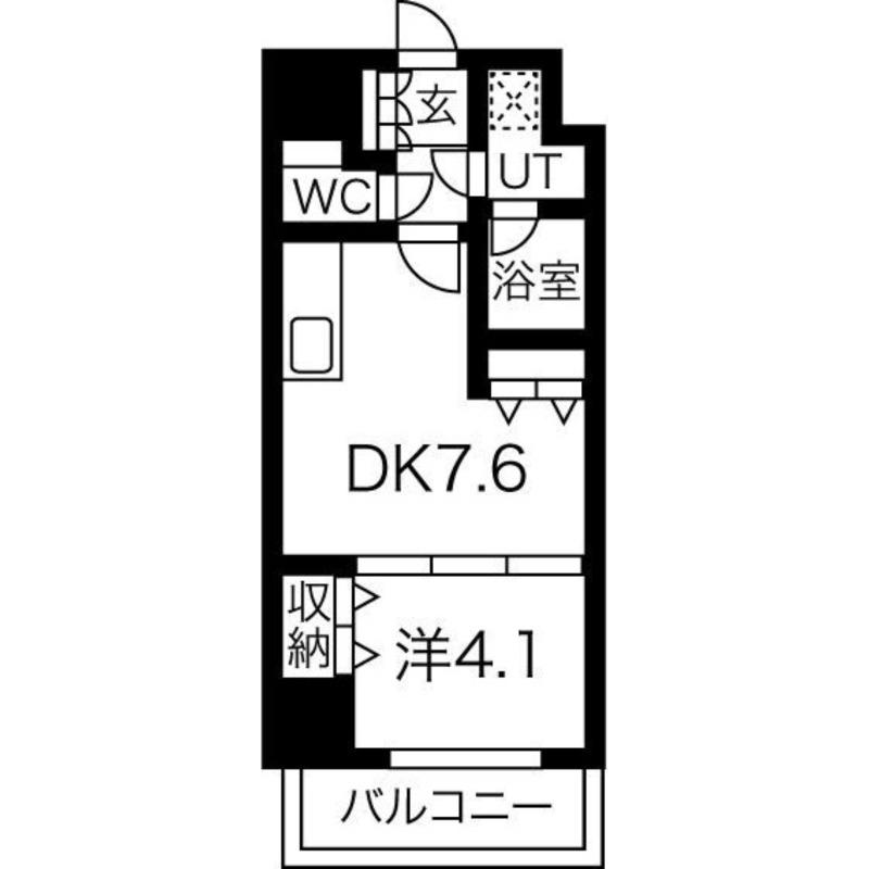 ONE ROOF FLAT TENJINBASHI(1DK/5階)の間取り写真