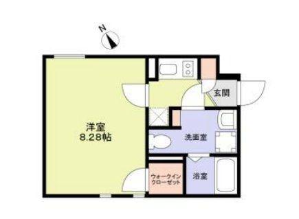 ザレジデンス市谷台町(1K/3階)の間取り写真