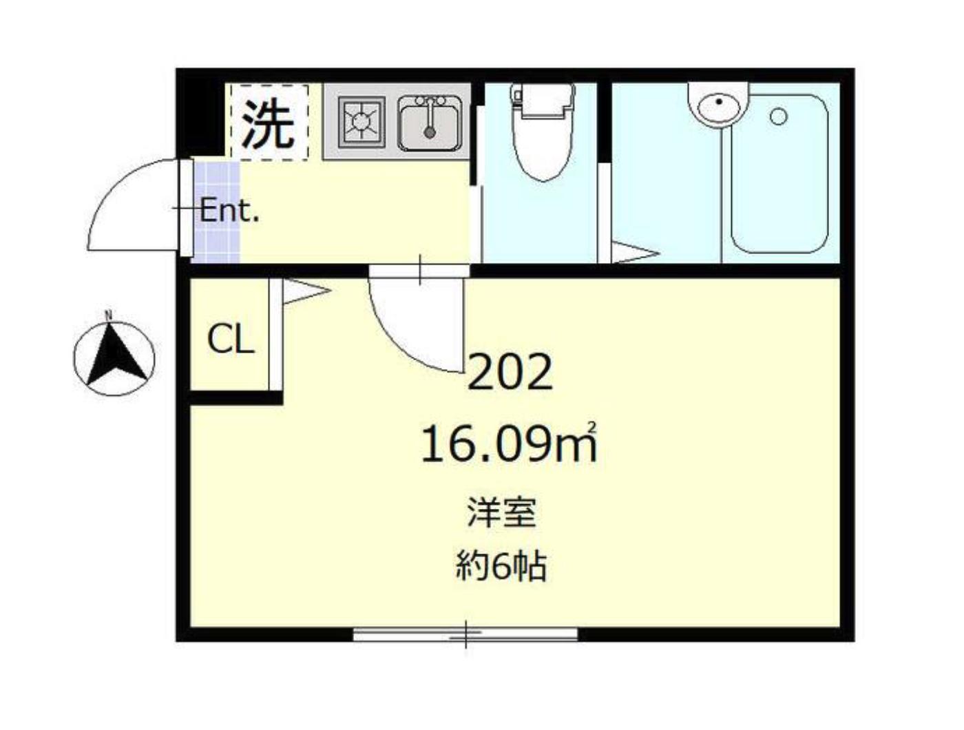 アリス南千住(1K/2階)の間取り写真