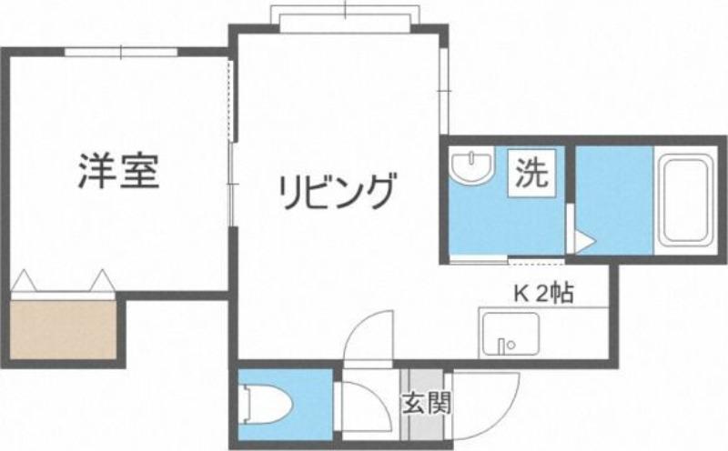 ブランネージュ東(1LDK/3階)の間取り写真