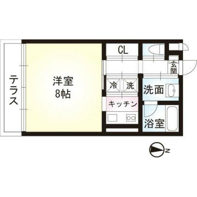 SOLATIO(1K/1階)の間取り写真