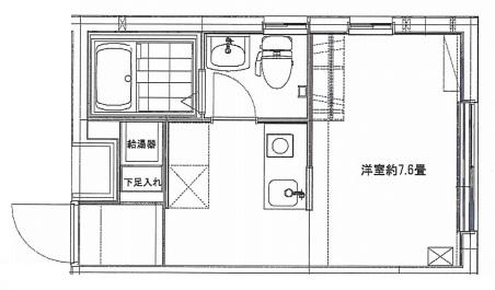 プラティーク鶴見(ワンルーム/3階)の間取り写真