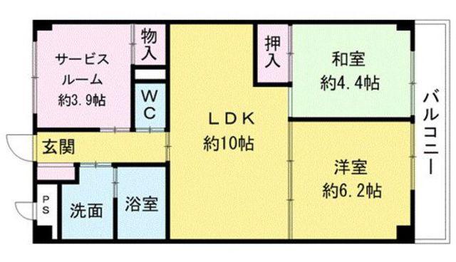 ウィル篠崎(2SDK/2階)の間取り写真