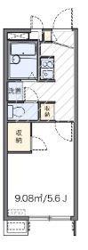 レオパレス旭(1K/2階)の間取り写真