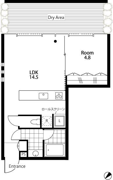 PATH(1LDK/B1階)の間取り写真
