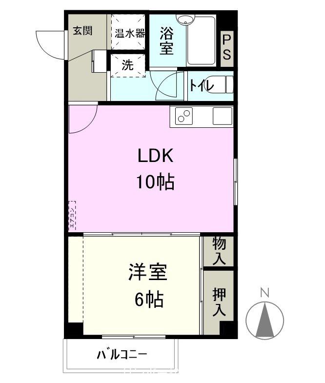 ステイツコア埋橋(1LDK/2階)の間取り写真