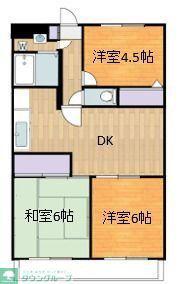 ベルメゾン欅(3DK/2階)の間取り写真
