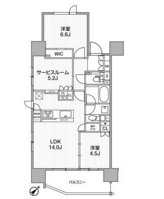 ディームス渋谷本町(2SLDK/5階)の間取り写真